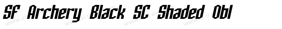 SF Archery Black SC Shaded Oblique字体转换